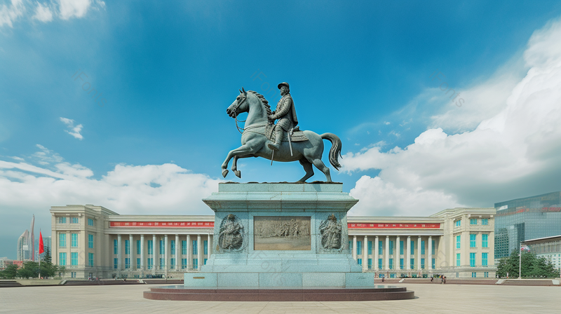 旅游景点成吉思汗广场公共广场城市建筑,高清,摄影图,摄影图片,图片大全,摄影图免费下载